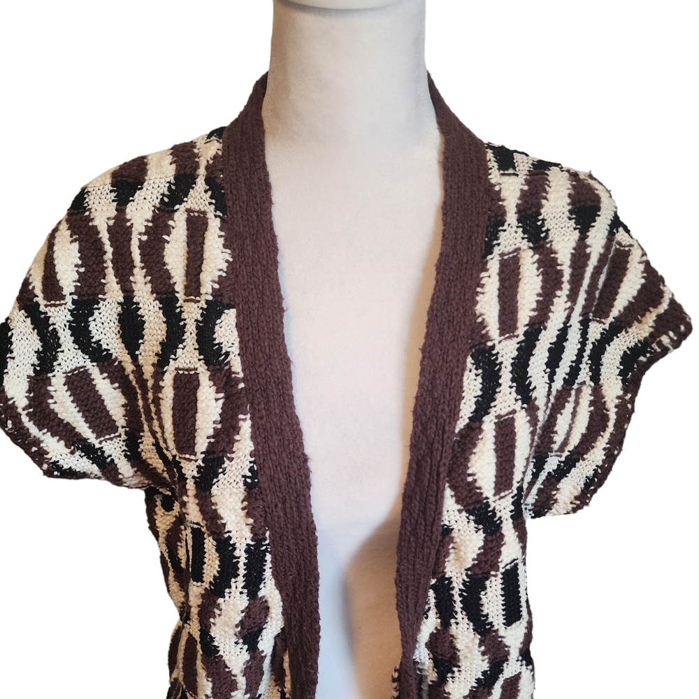 Anthropologie | Knitted & Knotted Pocketed Open Front Twisted Knit Cardigan - Picture 2 of 10